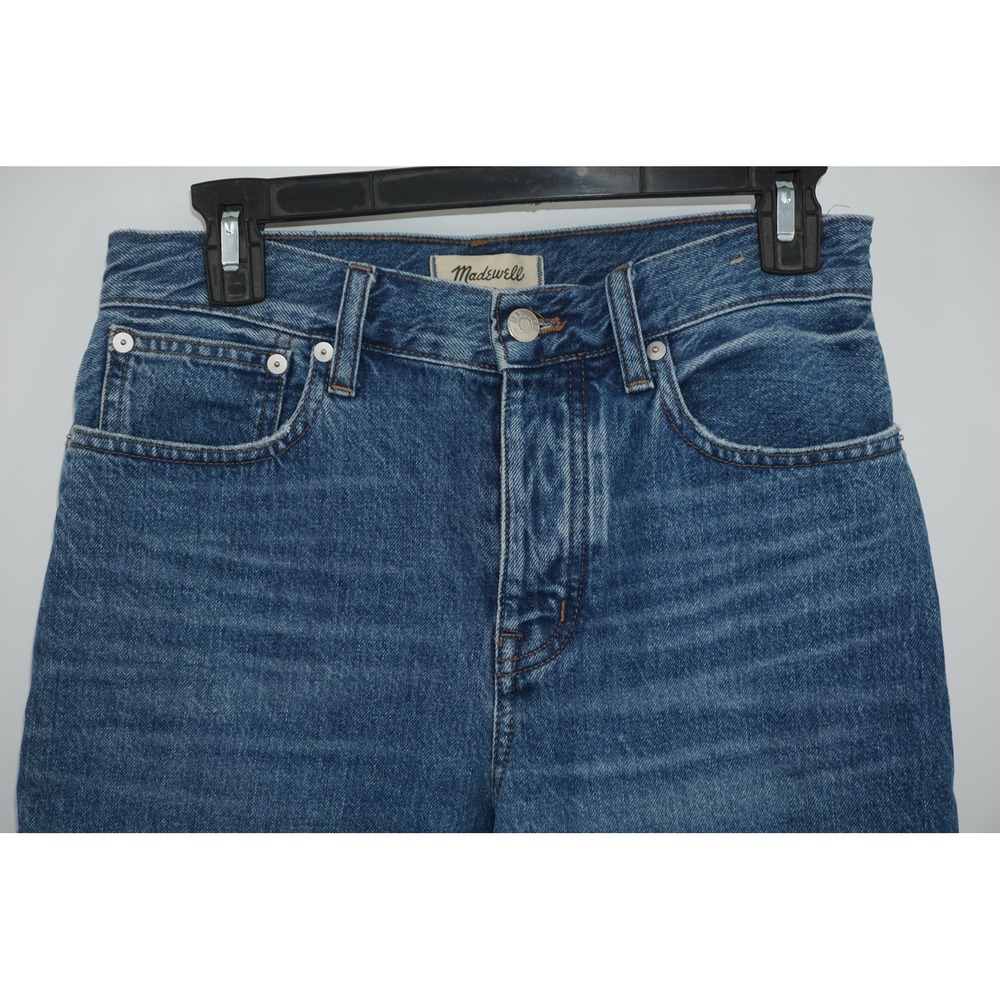 Madewell Low-Slung Straight Jeans Blue Medium Wash Cotton Denim Women's 25 28x29